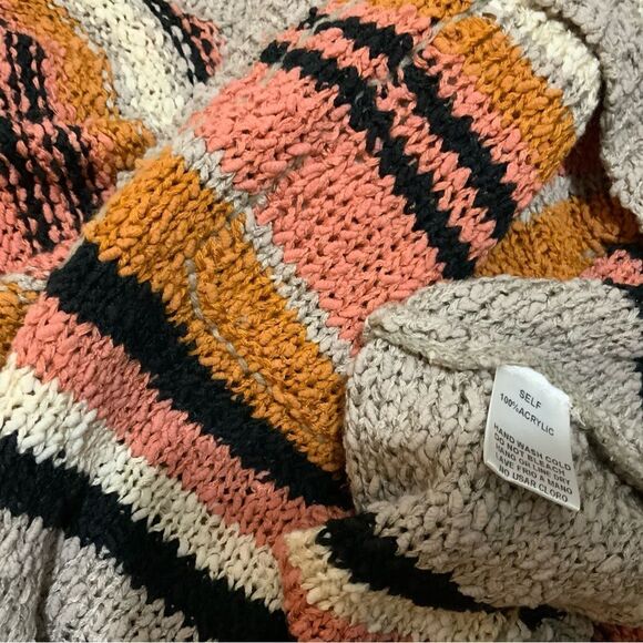 EASEL Tunic-Like V-Neck Lightweight Knit Sweater Top Hoodie Kangaroo Pocket - Picture 8 of 10